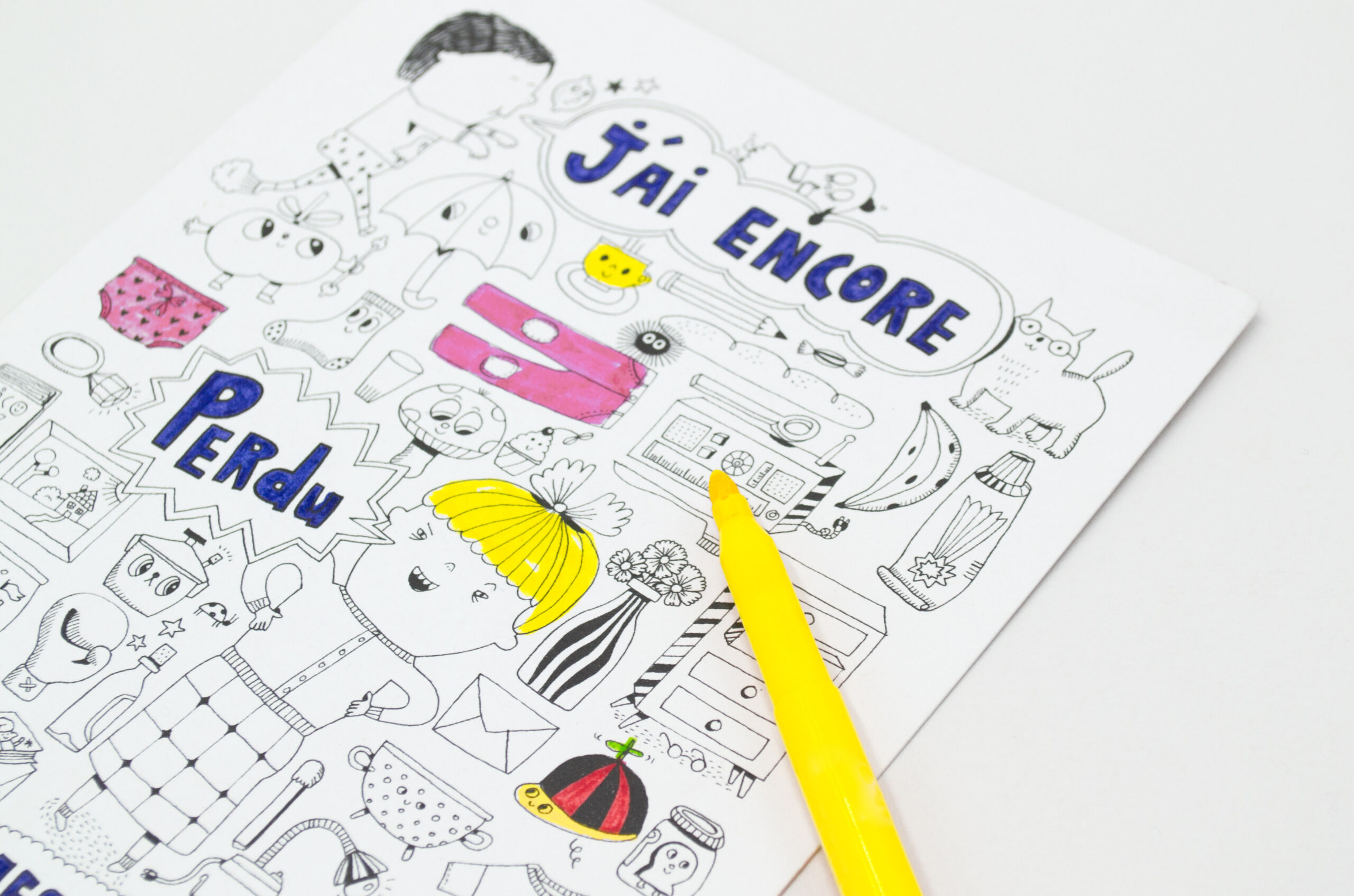 Cartes postales géantes à colorier