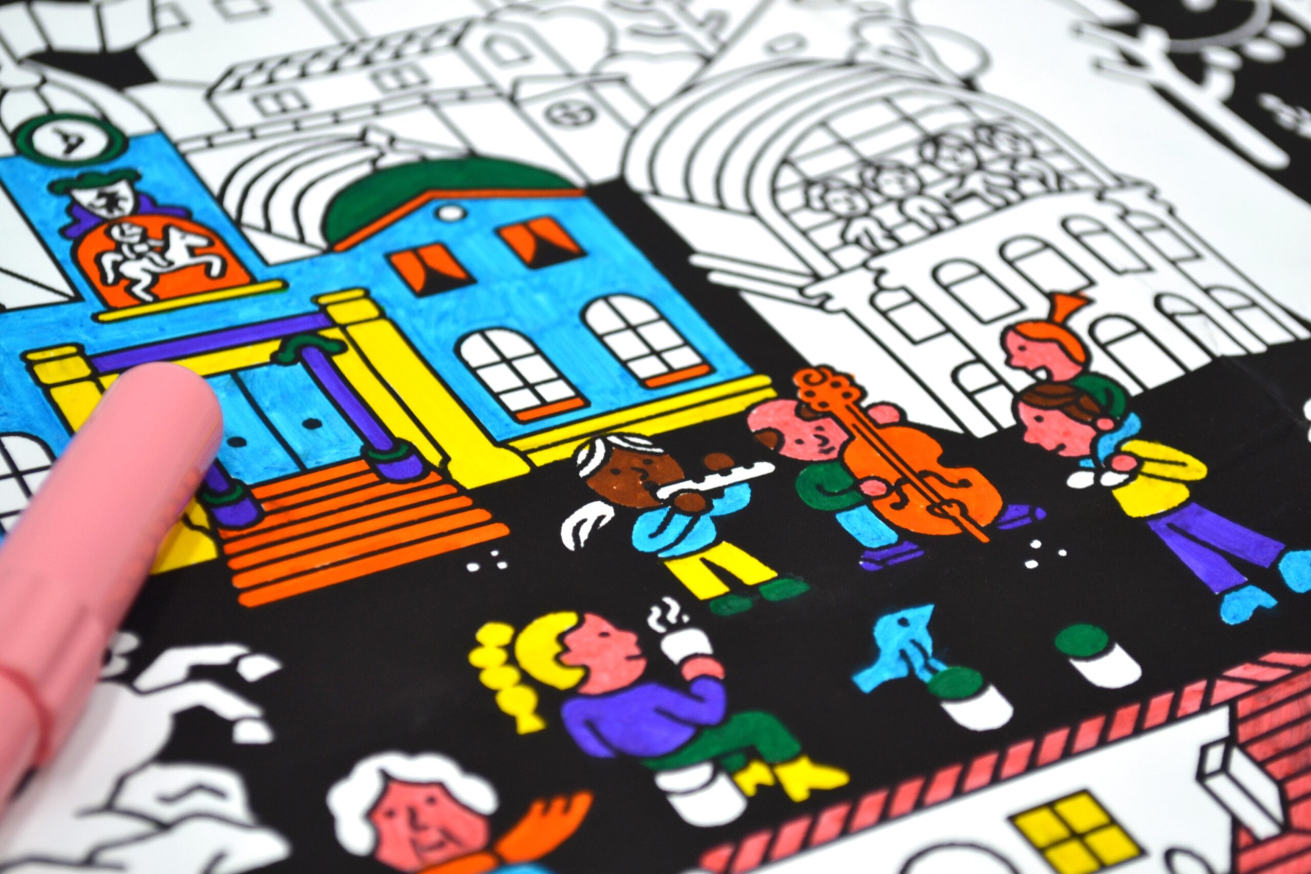 Super-coloriage "Fais ta fête des lumières"