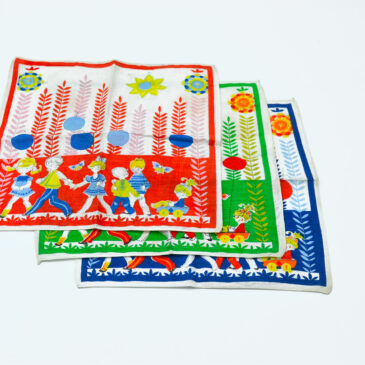 Mouchoirs tissu vintage
